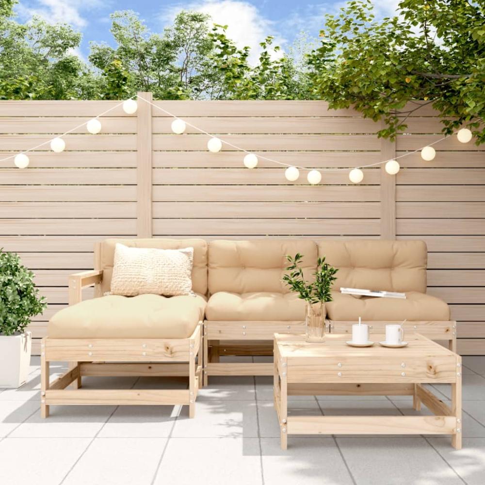 vidaXL 5-tlg. Garten-Lounge-Set Massivholz Kiefer Bild 1