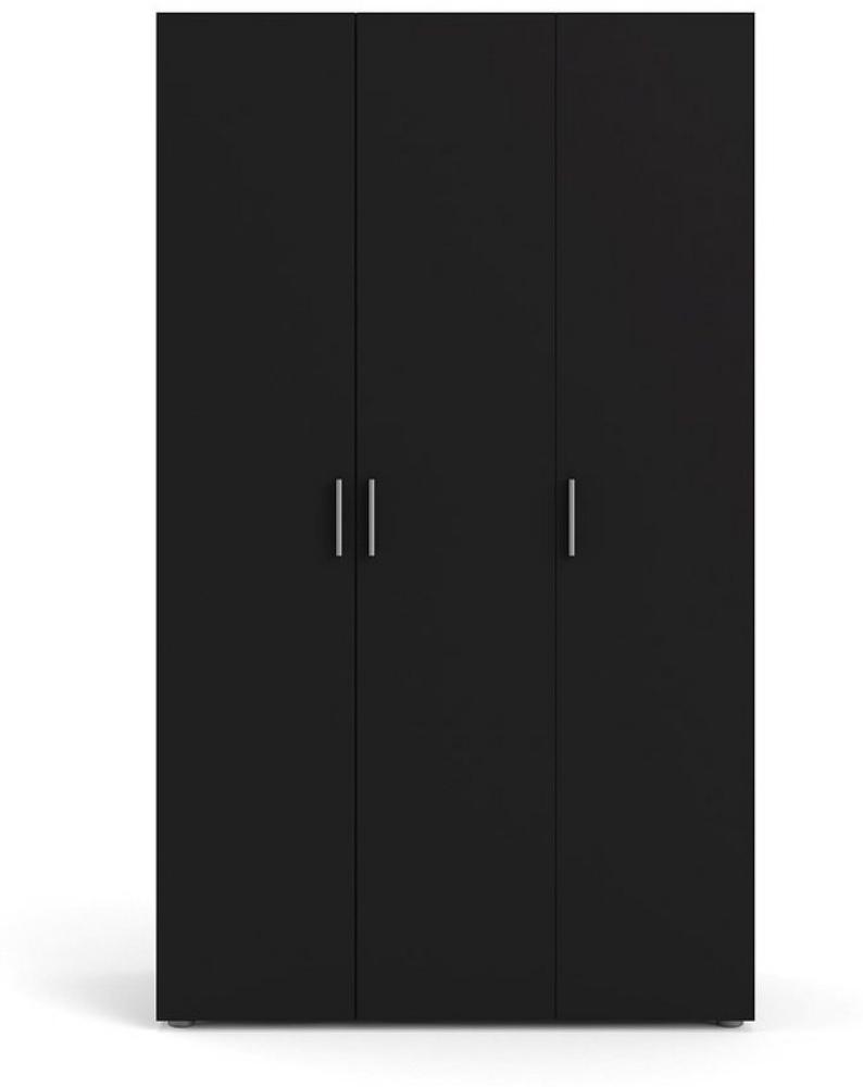 ebuy24 Kleiderschrank Petra Kleiderschrank mit 3 Türen, mattschwarz. Bild 1