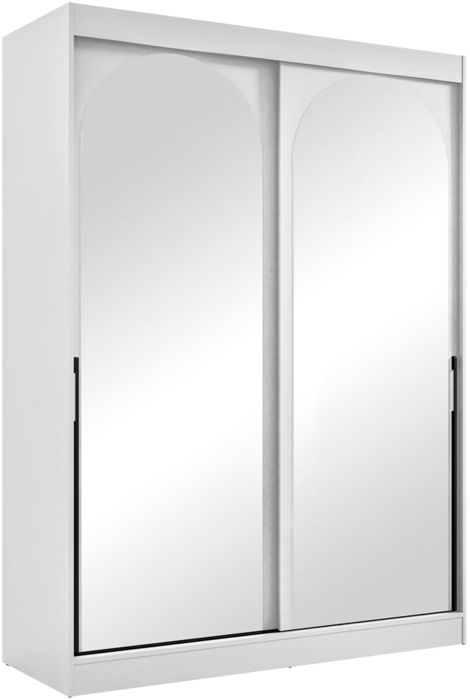 Kleiderschrank Mezzinto 150 (Farbe: Weiß / Weiß + Schwarz) Bild 1