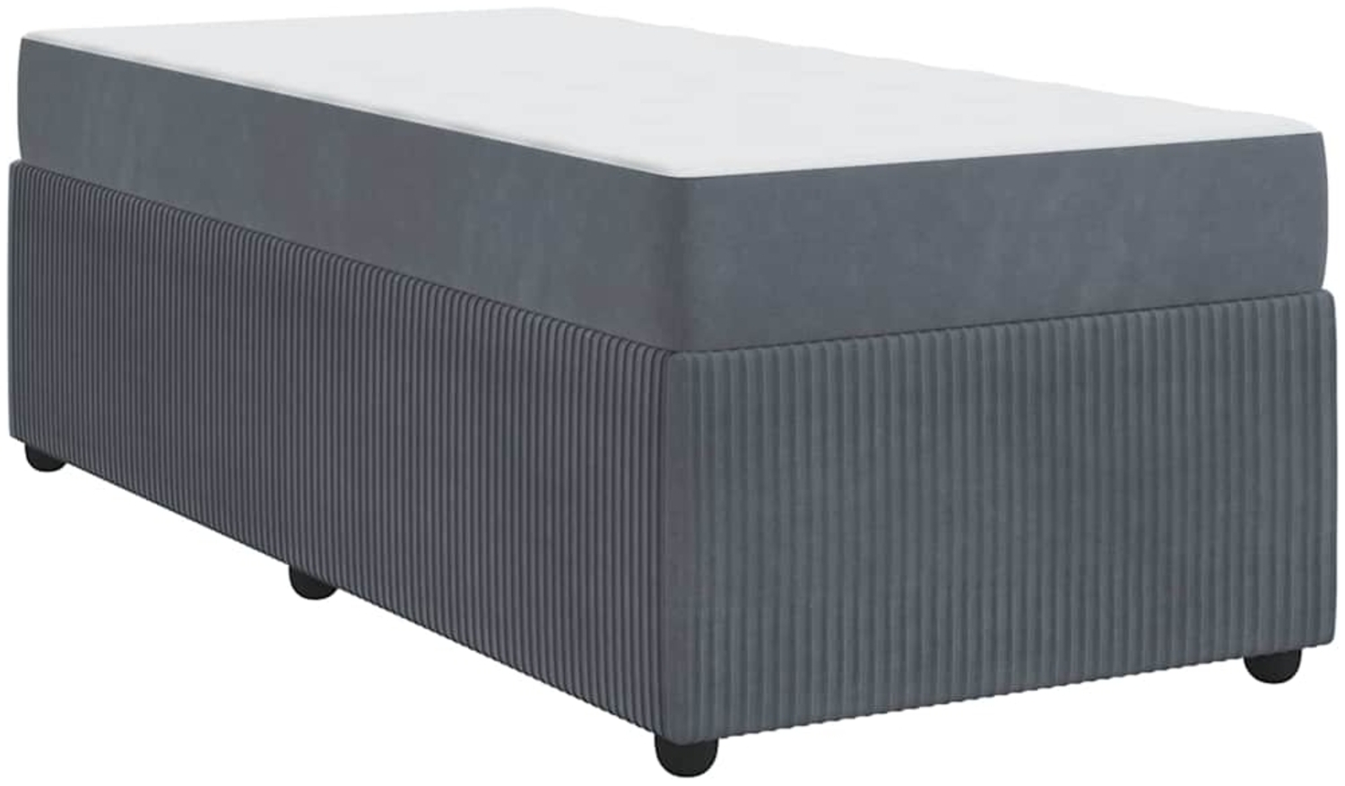 vidaXL Bettrahmen mit Matratze Dunkelgrau 100 x 200 cm Stoff 3398361 Bild 1