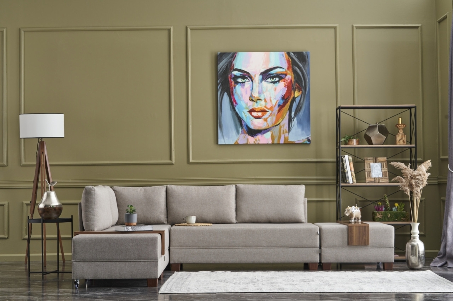 Eckschlafsofa, 'Fly', 70 x 210 x 280, Creme Bild 1