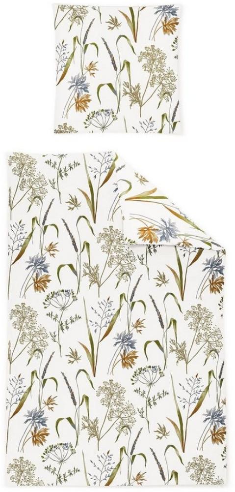 Irisette Feinbiber Bettwäsche Koala 155x220 Gräser Wiesenblumen creme 8425-90 Bild 1