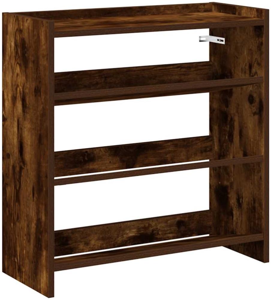 vidaXL Schuhregal Räuchereiche 60x25x62 cm Holzwerkstoff 859891 Bild 1