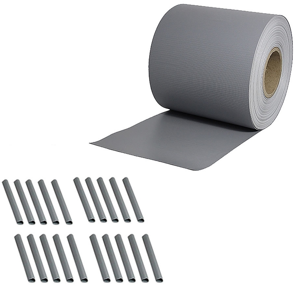 Sichtschutzfolie Doppelstabmatten blickdicht PVC Zaunfolie Windschutz 35M Rolle Bild 1