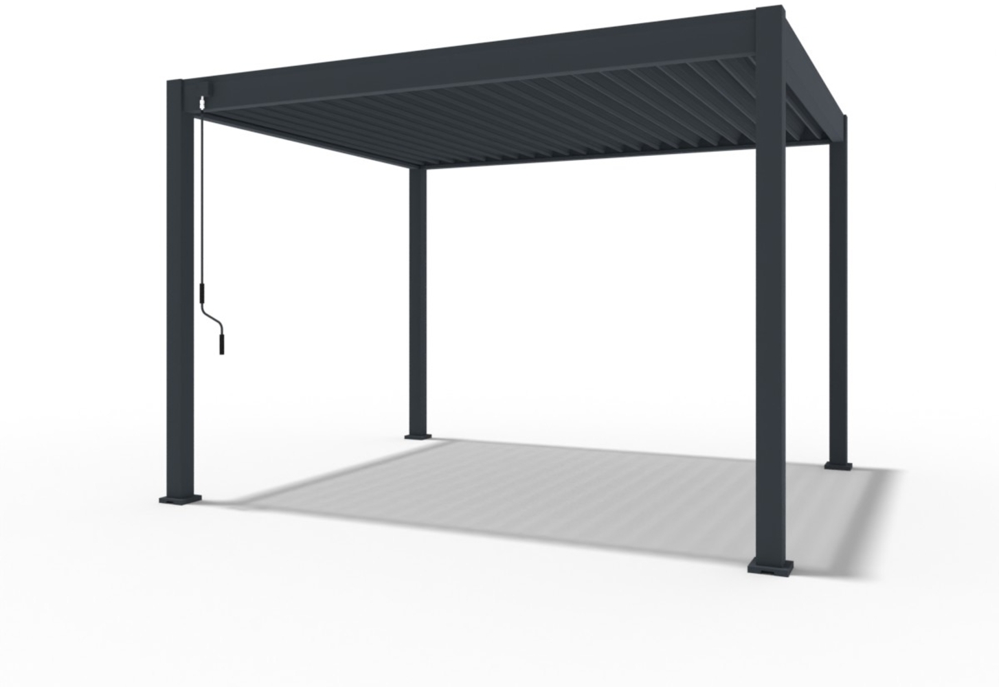 PergoLine bioklimatische Pergola 3x3,6 m | Aluminium Lamellendach in Anthrazit Bild 1