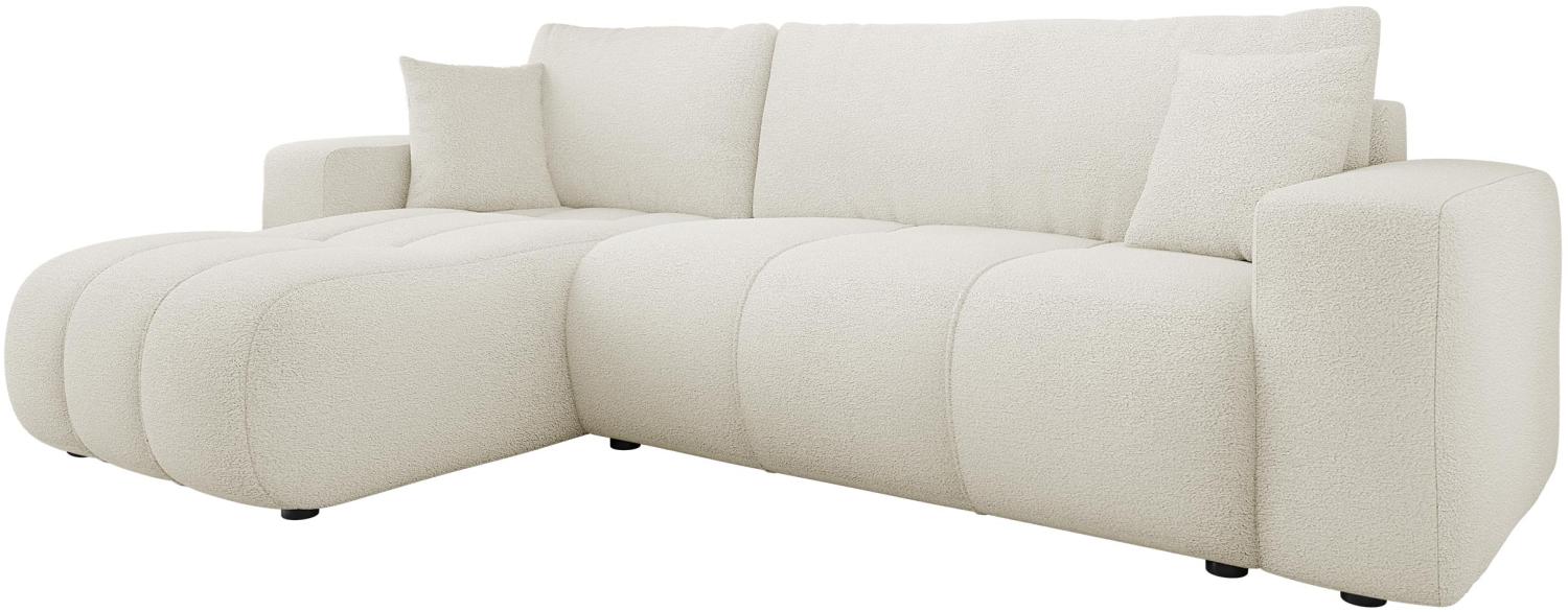 Mirjan24 'Furyn' Ecksofa mit Bettkasten und Schlaffunktion, L-Form, beige, 244 x 145 x 82 cm Bild 1