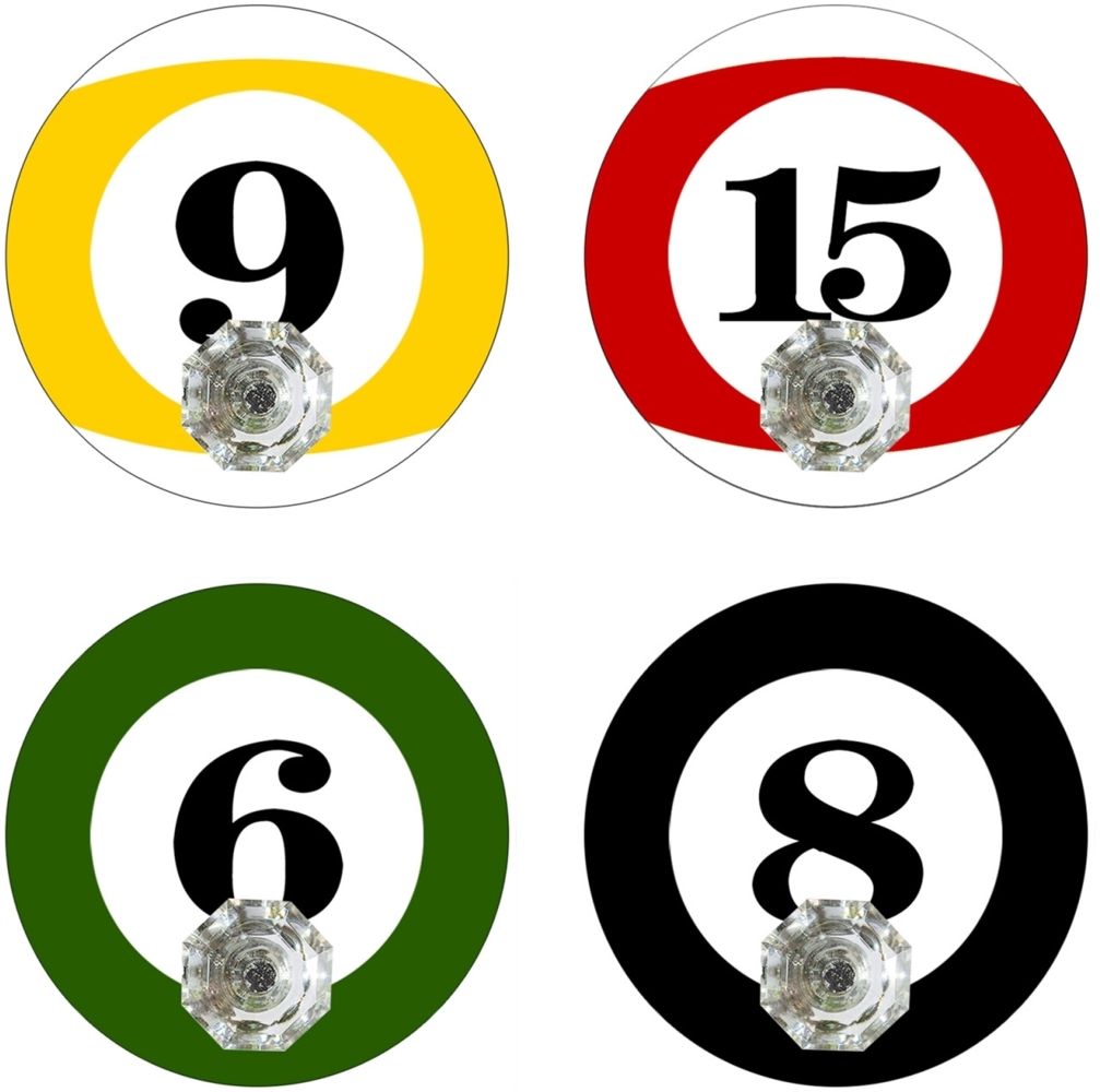 HTI-Line Wandhaken Wandhaken 4er-Set Billard, Flur und Jugendzimmer, (Set, 4-St, 4x Wandhaken), Garderobenhaken Kleiderhaken Bild 1