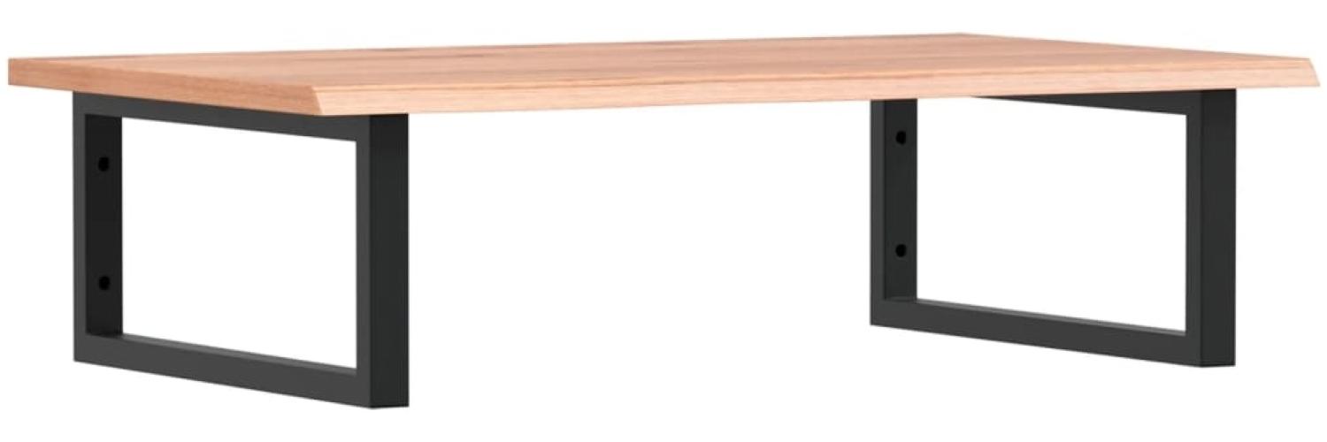 vidaXL Waschtischplatte mit Halterung Stahl und Massivholz Eiche 3302609 Bild 1