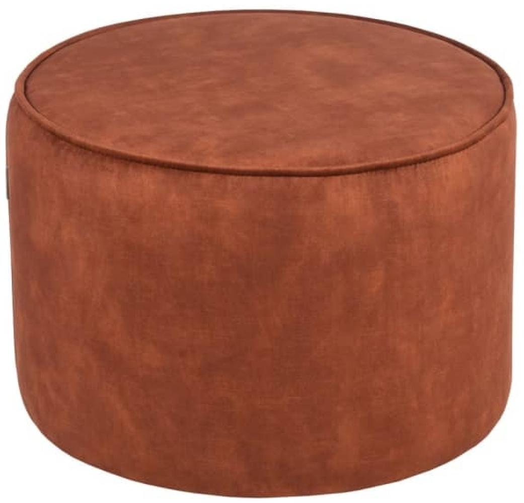 LABEL51 Pouf Tibo 55x55x40 cm Rostbraun Velours 443965 Bild 1