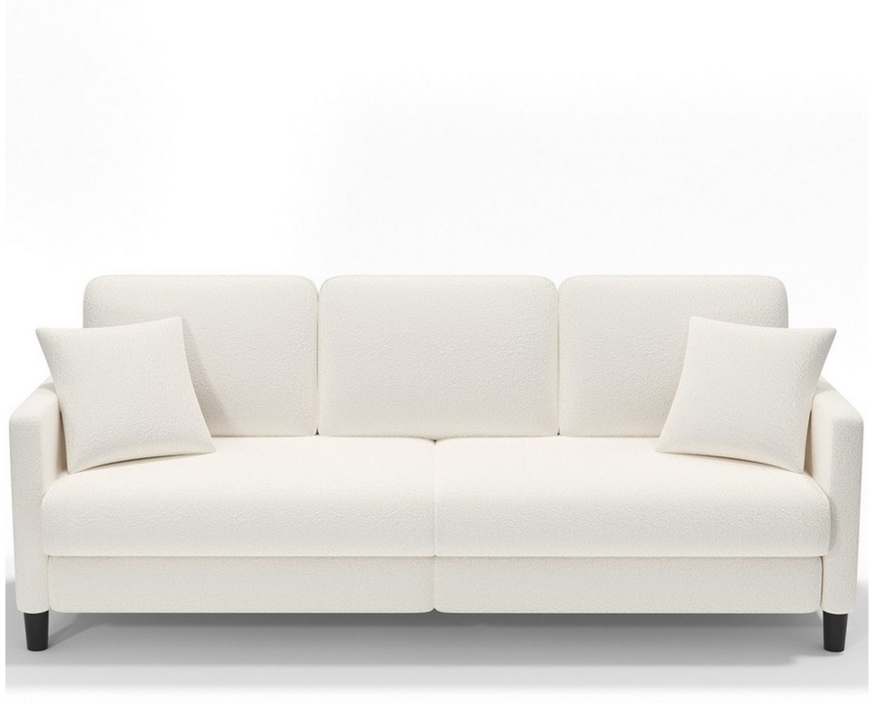 OUNUO Sofa 3-Sitzer Modernes Polstersofa Couch mit 2 Zierkissen 210cm Sofa Bild 1