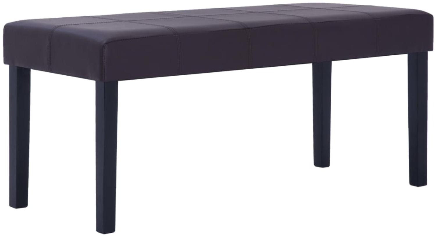 vidaXL Sitzbank 106 cm Braun Kunstleder 281310 Bild 1