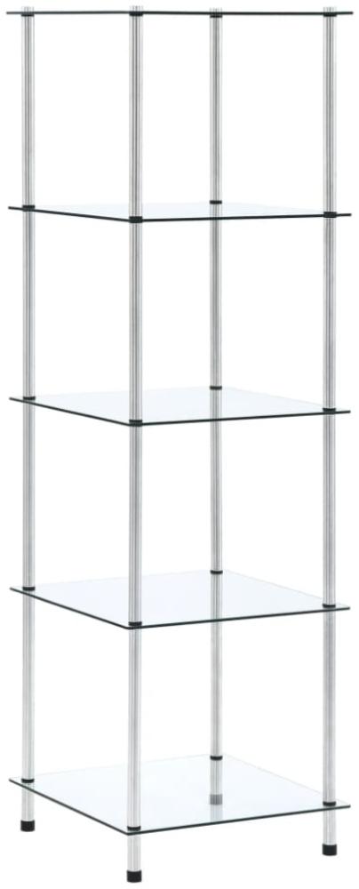 vidaXL Regal mit 5 Ablagen Transparent 40x40x130 cm Hartglas 249506 Bild 1