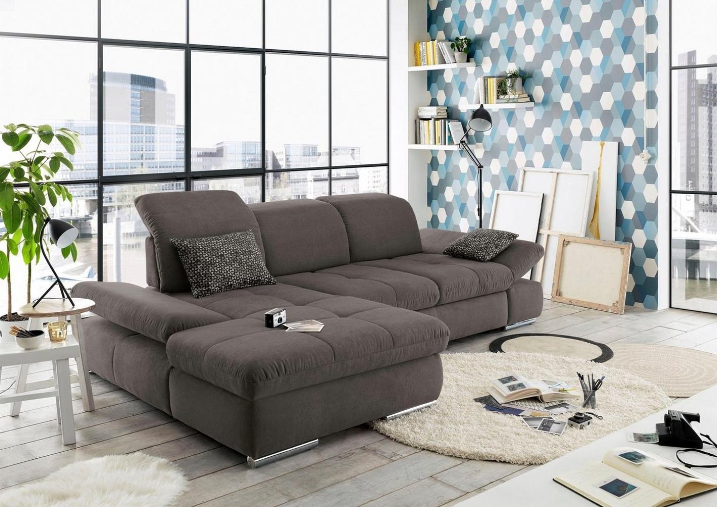 set one by Musterring Ecksofa SO4100 V, mit verstellbaren Kopfteilen, wahlweise mit Funktionen, Cord-Bezug Bild 1