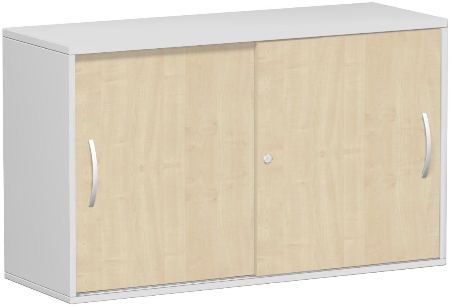 Anstell-Schiebetürenschrank Oberboden 25 mm, 120x42x72cm, Ahorn Lichtgrau Bild 1