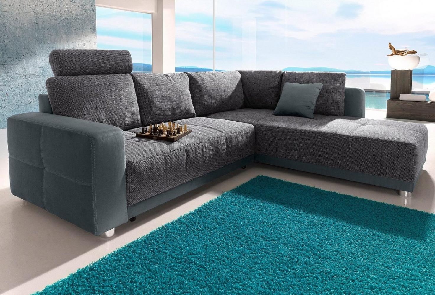 Jockenhöfer Gruppe Ecksofa Orlando L-Form, mit Bettfunktion, Bettkasten und Federkern, mit 1 oder 3 Kopfstützen Bild 1