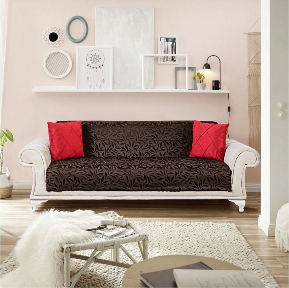 Fiora Sofaschoner Tagesdecke Couch überwurf Sofa Sessel Möbel schutz, Überwurf mit Antirutsch noppen Bild 1