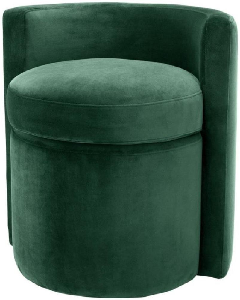 EICHHOLTZ Polsterstool Arcadia Roche Velvet Roche Dark Green velvet Bild 1