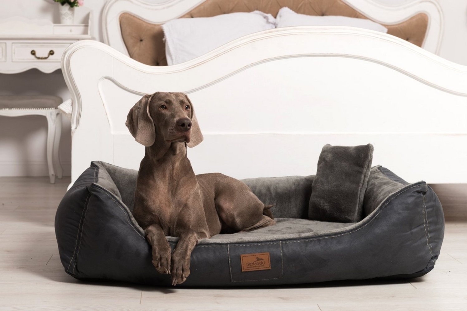 tierlando® Tierbett Ultraweiches orthopädisches Hundebett FLOYD High-Tech-Velours und Plüs Bild 1