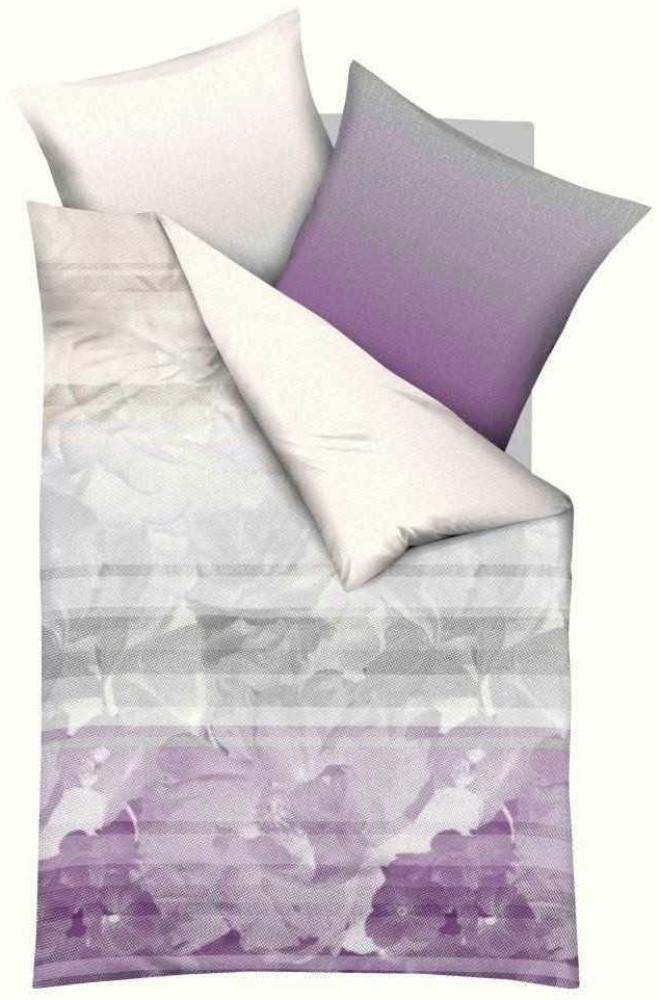 Kaeppel Mako Satin Bettwäsche Gestreift Fresh Bliss Lila 155x220 cm Bild 1