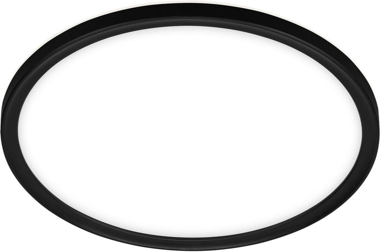 BRILONER Leuchten – LED Bad Deckenleuchte mit Backlight, IP44 LED Badezimmerlampe, ultraflach, neutralweißes Licht, Schwarz, 290x35 mm (DxH) Bild 1