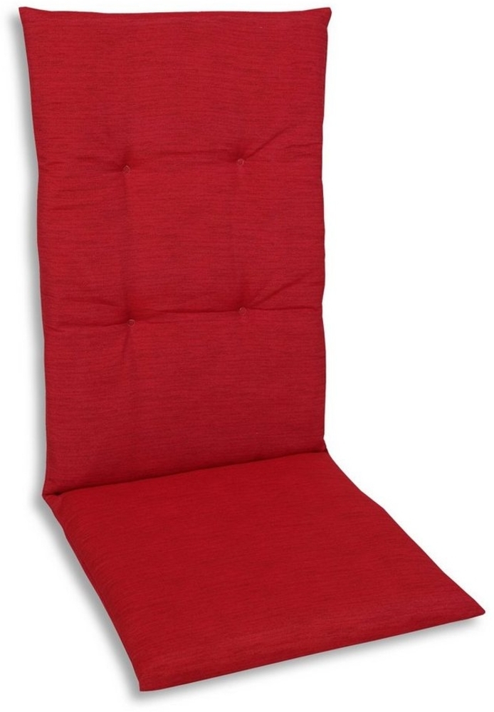 GO-DE Hochlehnerauflage 15809 rot Gartenstuhl Auflagen Kissen Polster Einlage Made in Germany, für Hochlehner-Stühle Bild 1