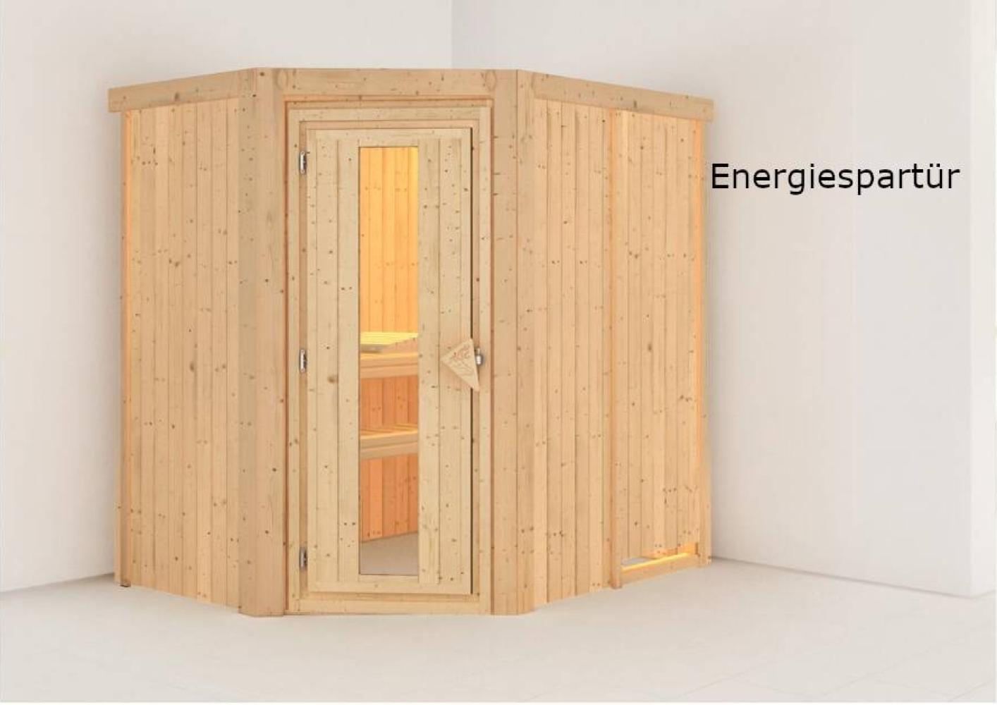 Karibu Sauna Carin ohne Ofen Energiespartür Bild 1