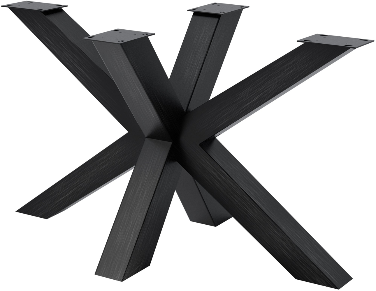 CLP Tischbeine Harlan pulverbeschichtetes Metall bis 300 kg belastbar,120x68x71 cm industrial schwarz Bild 1