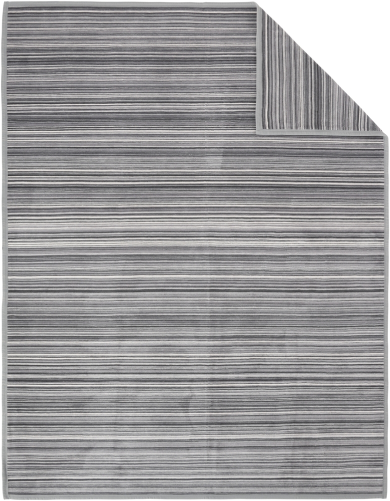 IBENA 'Malang' Wohndecke, mit filigranen Streifen, Jacquard, Grau, 150x200 cm Bild 1