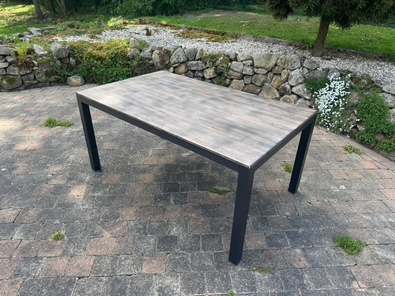 Westfield Gartentisch Alu-Wood Esstisch 160x95 cm (Aluminium, 1 Tisch), kratzfest / pflegeleicht / langlebig / Holzoptik Bild 1