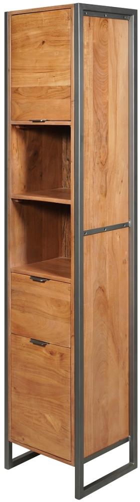 Badhochschrank 40x190cm 'Havanna' Akazie & Metall Bild 1