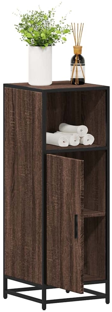 Badschrank Braun Eichen-Optik 35x37,5x100 cm Holzwerkstoff 849243 Bild 1