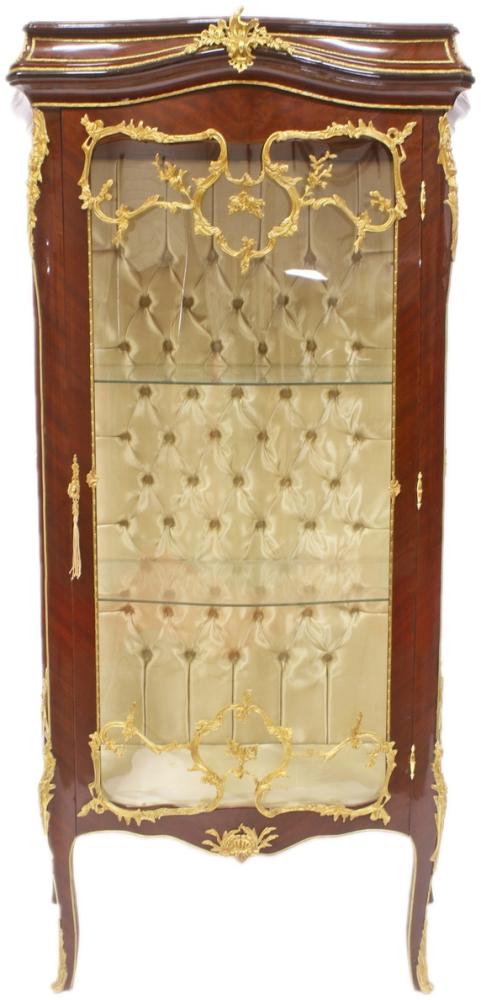 Casa Padrino Barock Vitrine 83 x 48 x H. 176 cm - Barock Möbel - Vitrinenschrank - Wohnzimmerschrank Bild 1