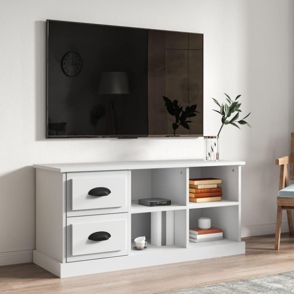 vidaXL TV-Schrank Weiß 102x35,5x47,5 cm Holzwerkstoff 816176 Bild 1