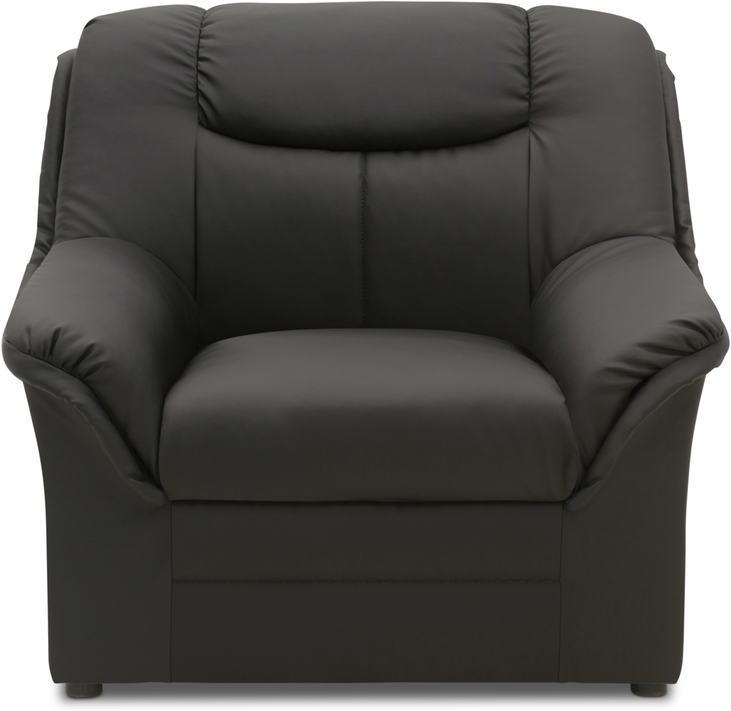 DOMO. collection Sessel Berlin FK, Polstersessel mit Federkernpolsterung, Armsessel, Cocktailsessel, Loungesessel 95 x 90 x 89 cm (BxTxH), schwarz Bild 1