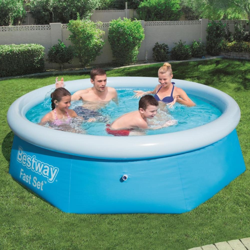 Bestway Swimmingpool Aufblasbar Rund Fast Set 244x66 cm 57265 3202429 Bild 1