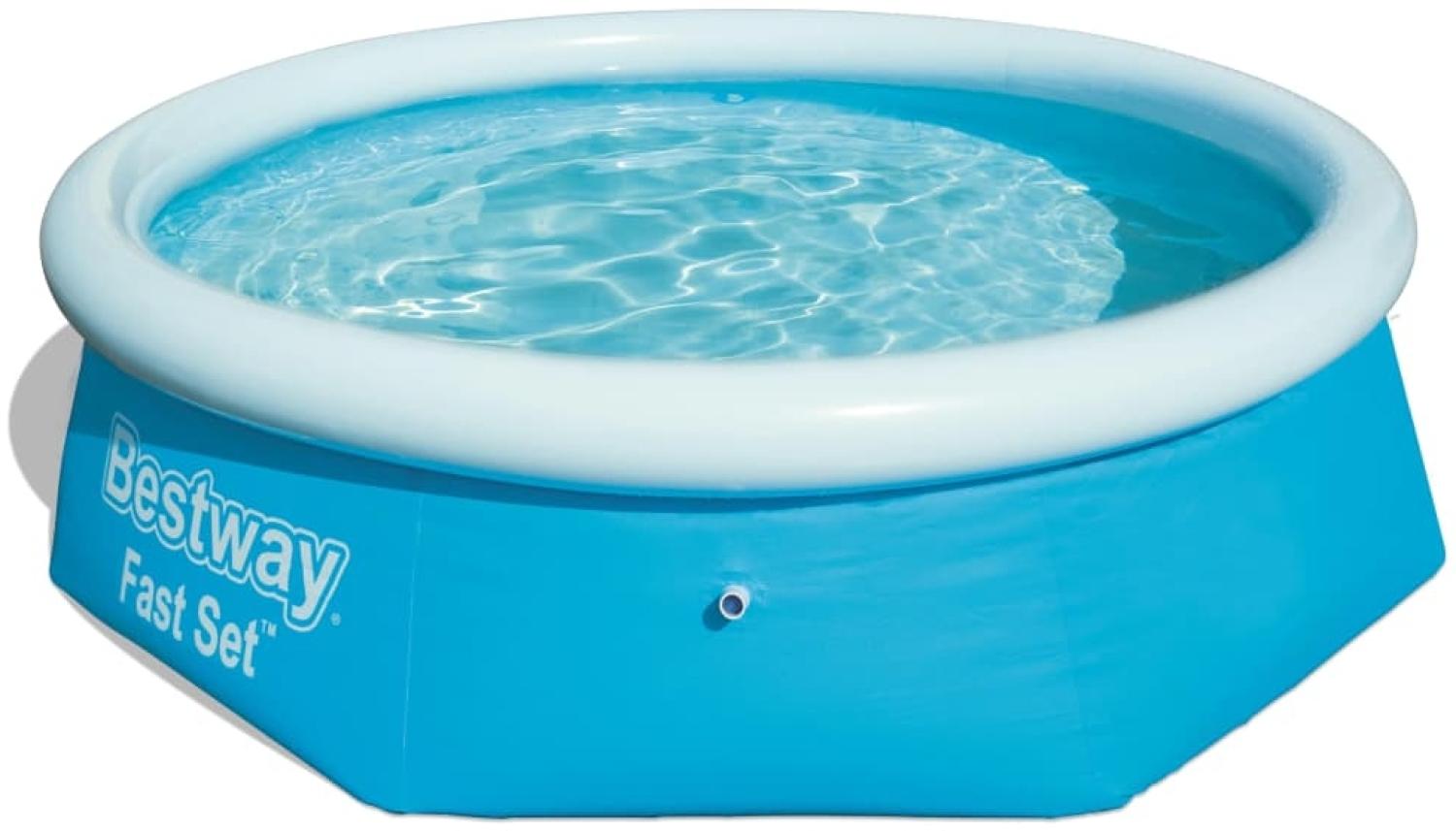 Bestway Swimmingpool Aufblasbar Rund Fast Set 244x66 cm Bild 1