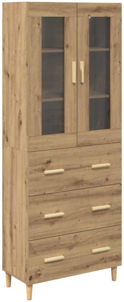 vidaXL Highboard mit Schubladen Artisan-Eiche 69,5 x 34 x 180 cm 3416002 Bild 1