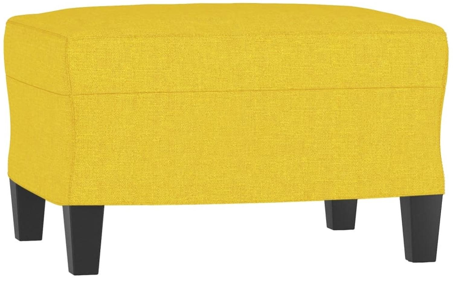 vidaXL Fußhocker Hellgelb 60 x 50 x 41 cm Stoff [349332] Bild 1