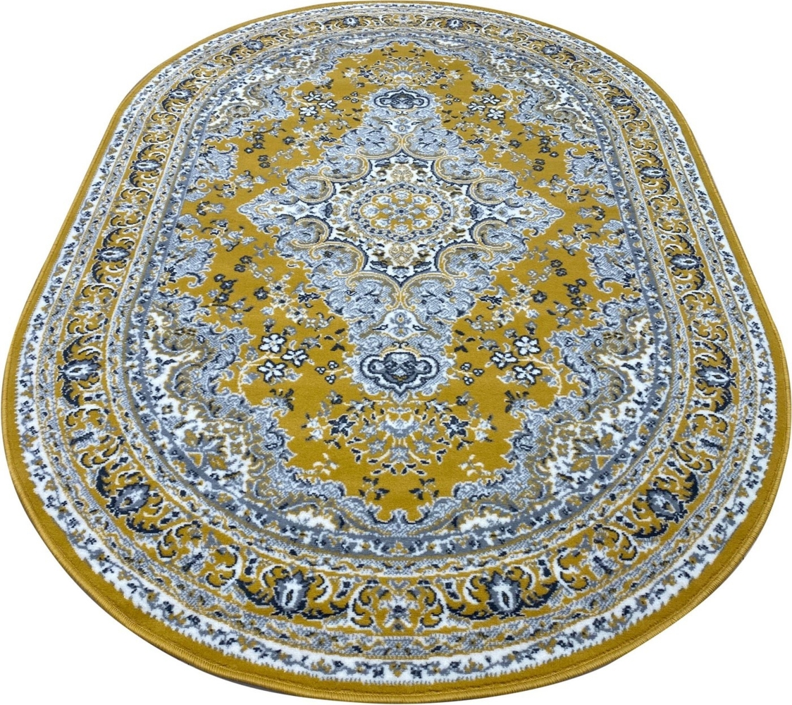 Home affaire Teppich Oriental, Made in Belgium, oval, Höhe: 7 mm, Orient-Optik, mit Bordüre, Kurzflor, pflegeleicht, elegant Bild 1