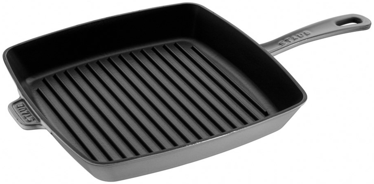 Staub Bbq 26x26 cm Grillpfanne aus Graphitgusseisen Bild 1