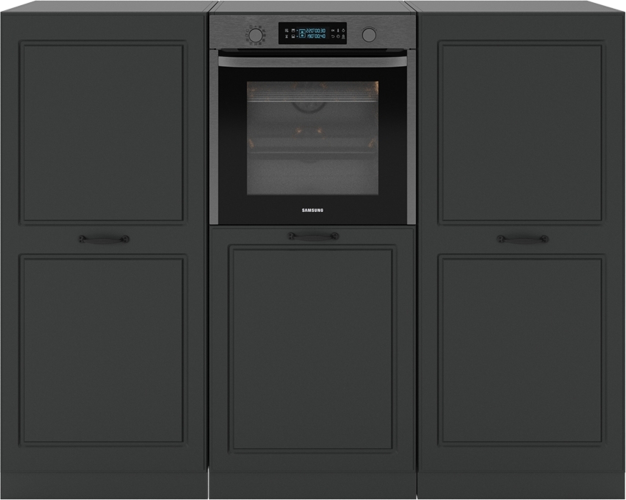 Küchenblock R-Line Anthrazit Landhaus/Anthrazit 180 cm ohne Arbeitsplatte Vicco Bild 1