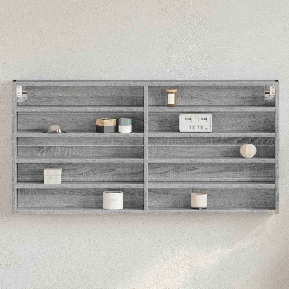 vidaXL Vitrinenschrank Grau Sonoma 100x8,5x50 cm Holzwerkstoff 847952 Bild 1