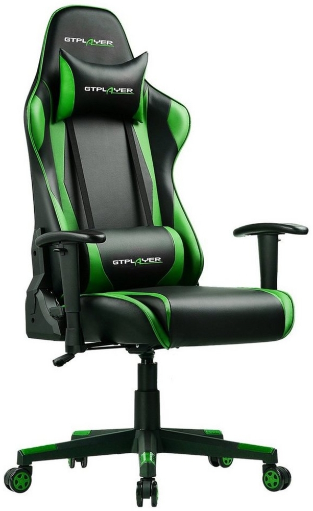 GTPLAYER Gaming-Stuhl Bürostuhl Gaming Stuhl Gaming Sessel ergonomischer Gamer Stuhl, Neigungswinkel 90°-165° Bild 1