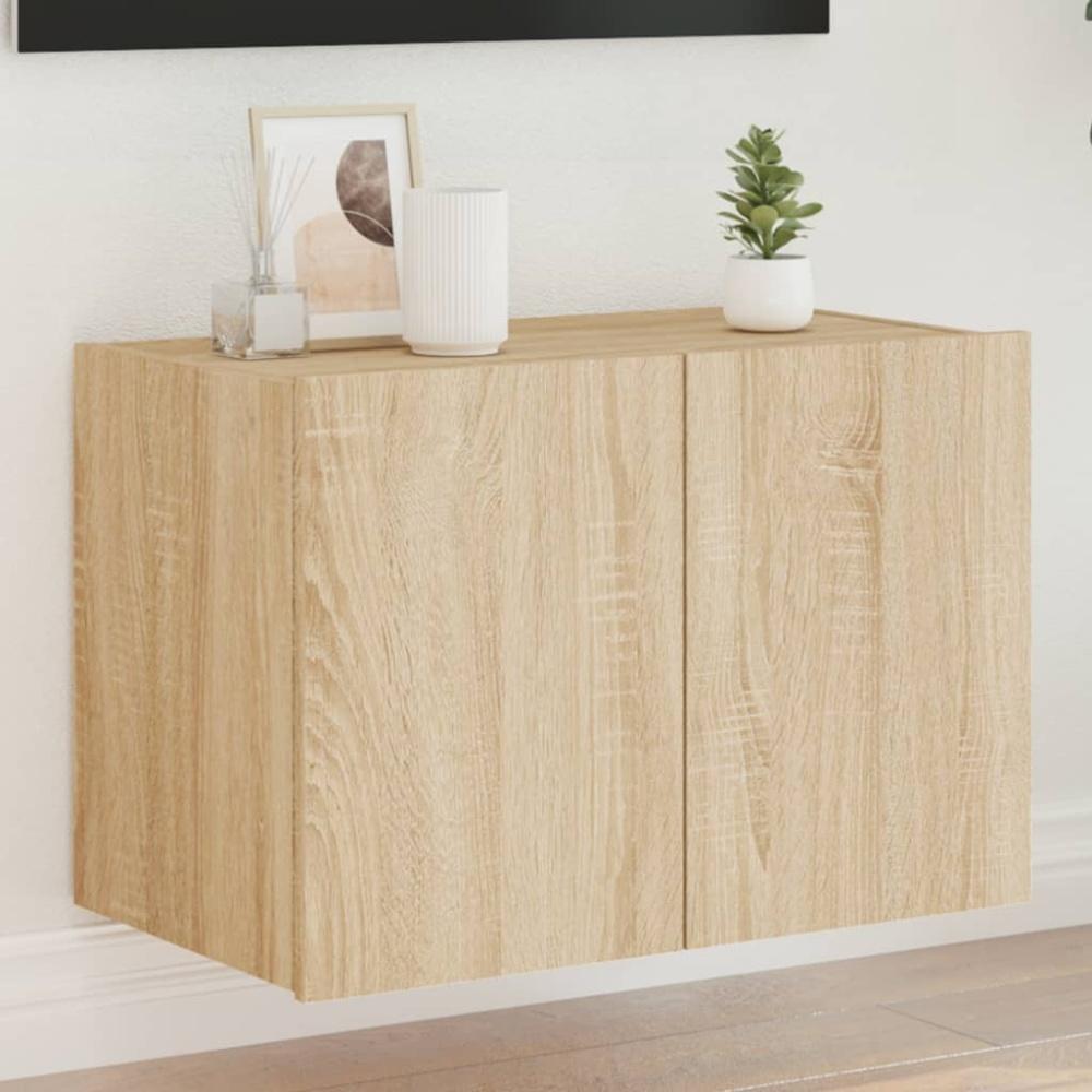 vidaXL TV-Wandschrank mit LED-Leuchten Sonoma-Eiche 60x35x41 cm 837306 Bild 1