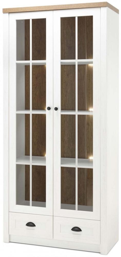 Große Vitrine Provence - Weiß Landhaus Bild 1