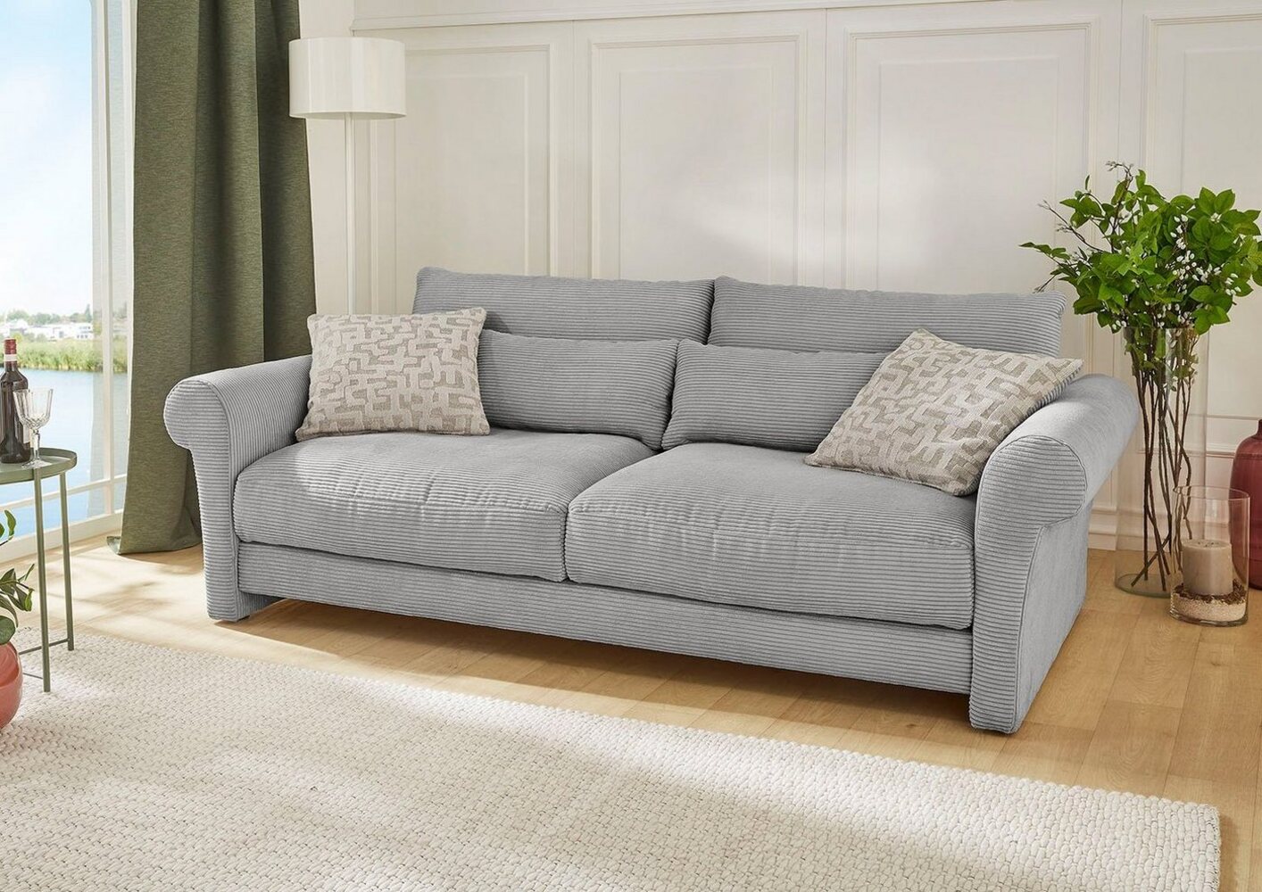 Jockenhöfer Gruppe Big-Sofa Maxima, Federkern,Schaumflocken,hervorragendes Sitzgefühl,Bezug in Cord Bild 1