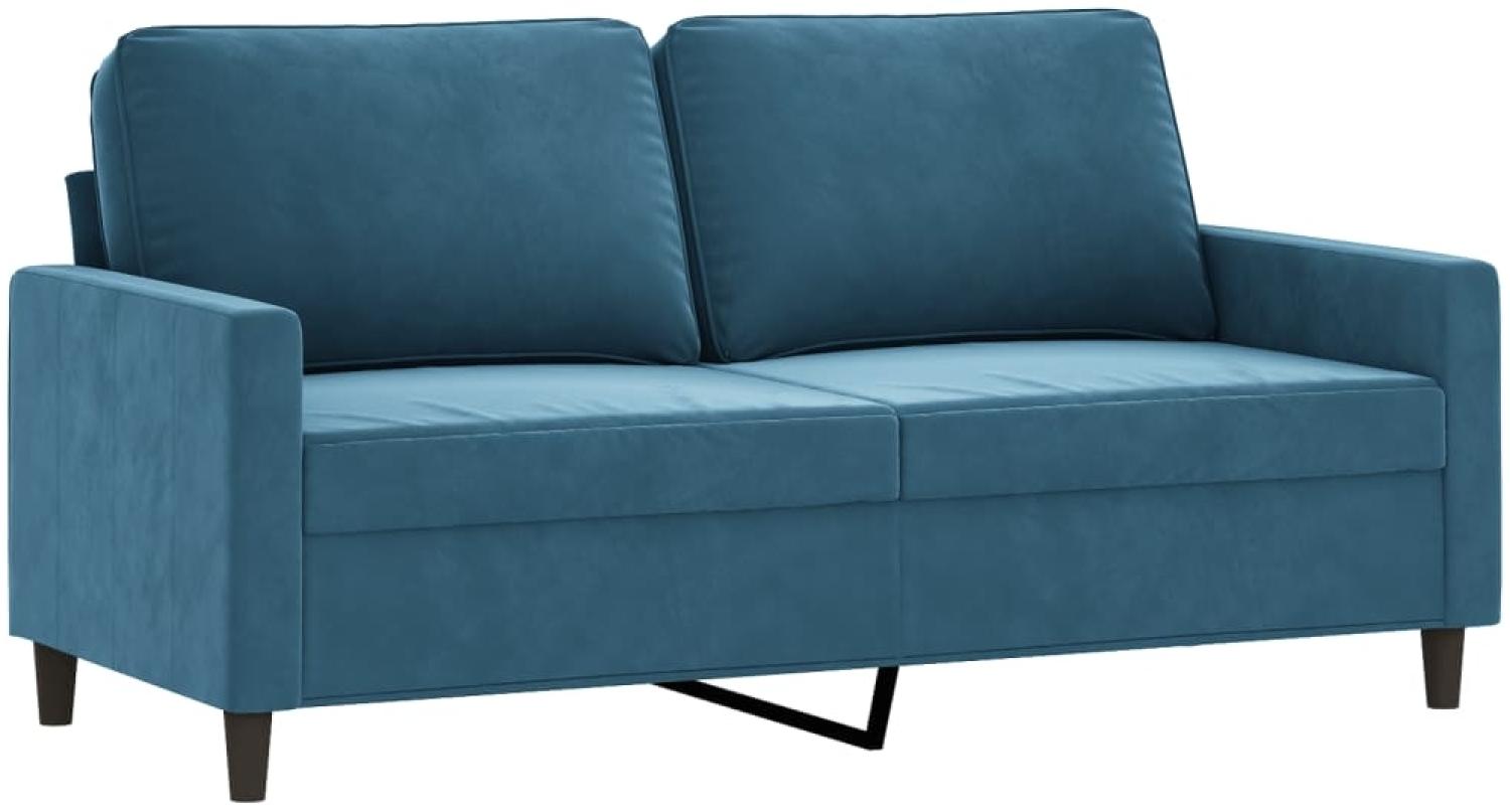 vidaXL 2-Sitzer-Sofa Blau 140 cm Samt 359208 Bild 1