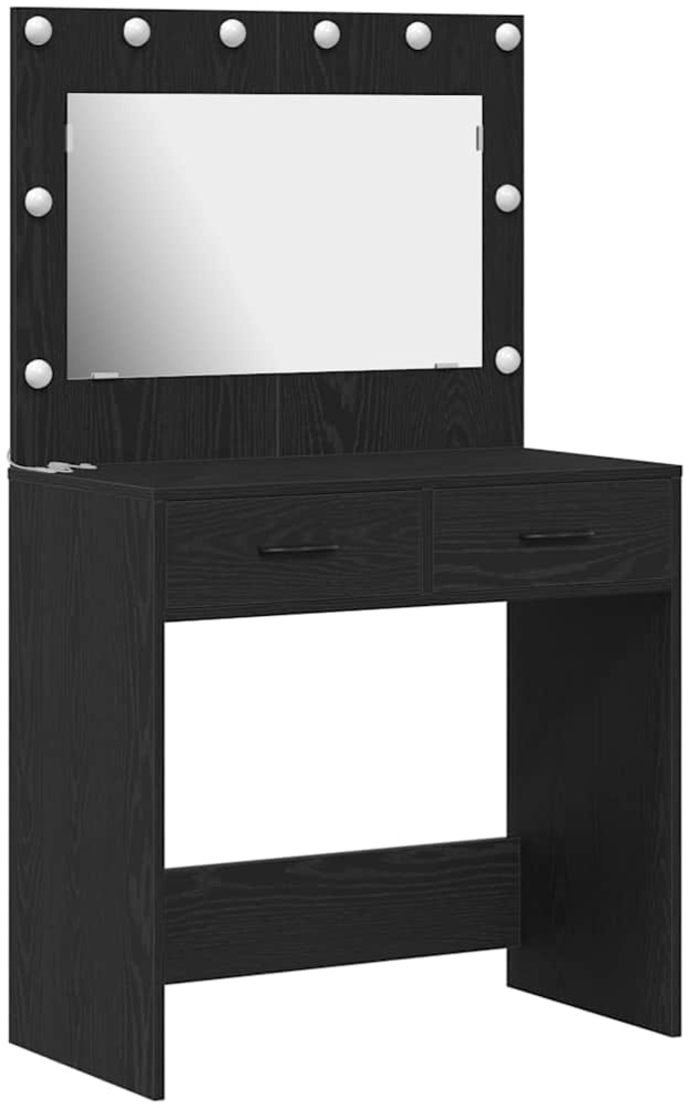 vidaXL Schminktisch Schwarz Eichen-Optik 78,5 x 41 x 135 cm 865029 Bild 1