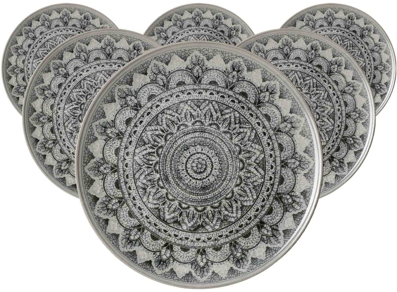 Ritzenhoff & Breker Rimini Platzteller ø 32 cm Mandala Stone 6er Set Bild 1