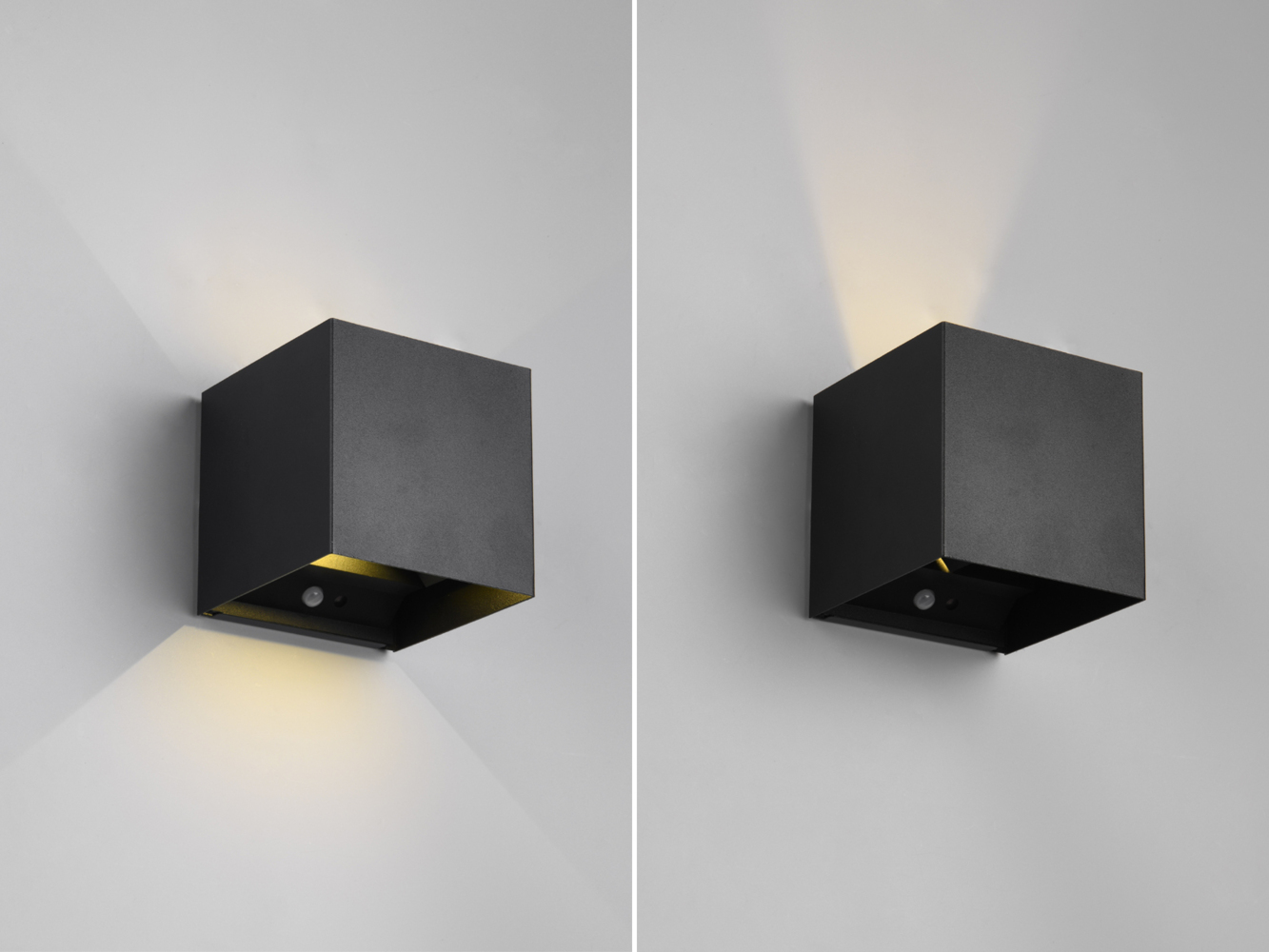 2er SET Akku Wandleuchte mit Bewegungsmelder für Innen & Außen, zum Kleben Bild 1